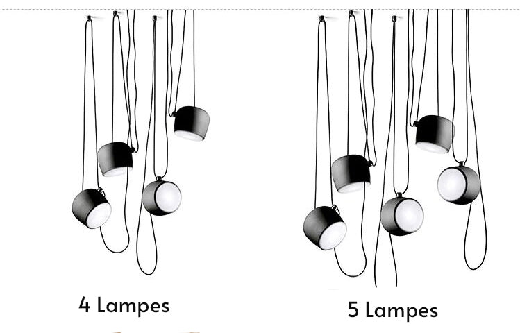 Lustre Noir En Fer <br> Esteso