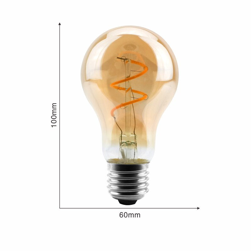 Ampoule LED A60 Filament <br> Culot E27 (Ambrée)