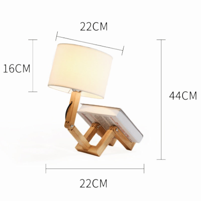 Lampe De Chevet Pied En Bois Personaggi