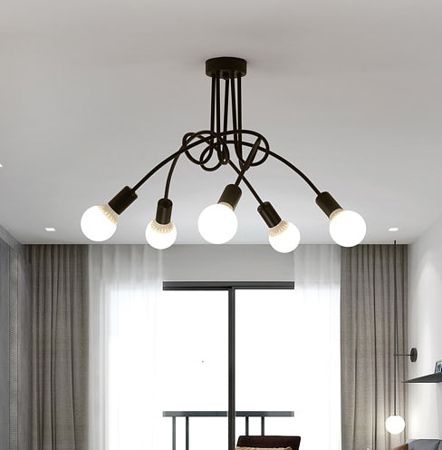Lustre Moderne Design Noir <br> Braccio