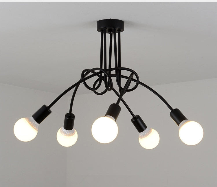 Lustre Moderne Design Noir <br> Braccio