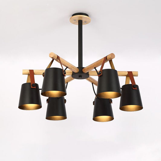 Lustre Avec Abat Jour Noir <br> Nero