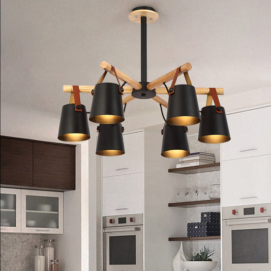 Lustre Avec Abat Jour Noir <br> Nero
