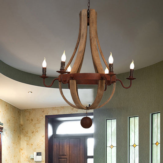 Lustre en Bois et Métal <br> Legno