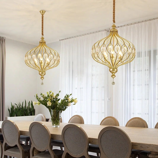 Lustre Doré Salon <br> Aureola