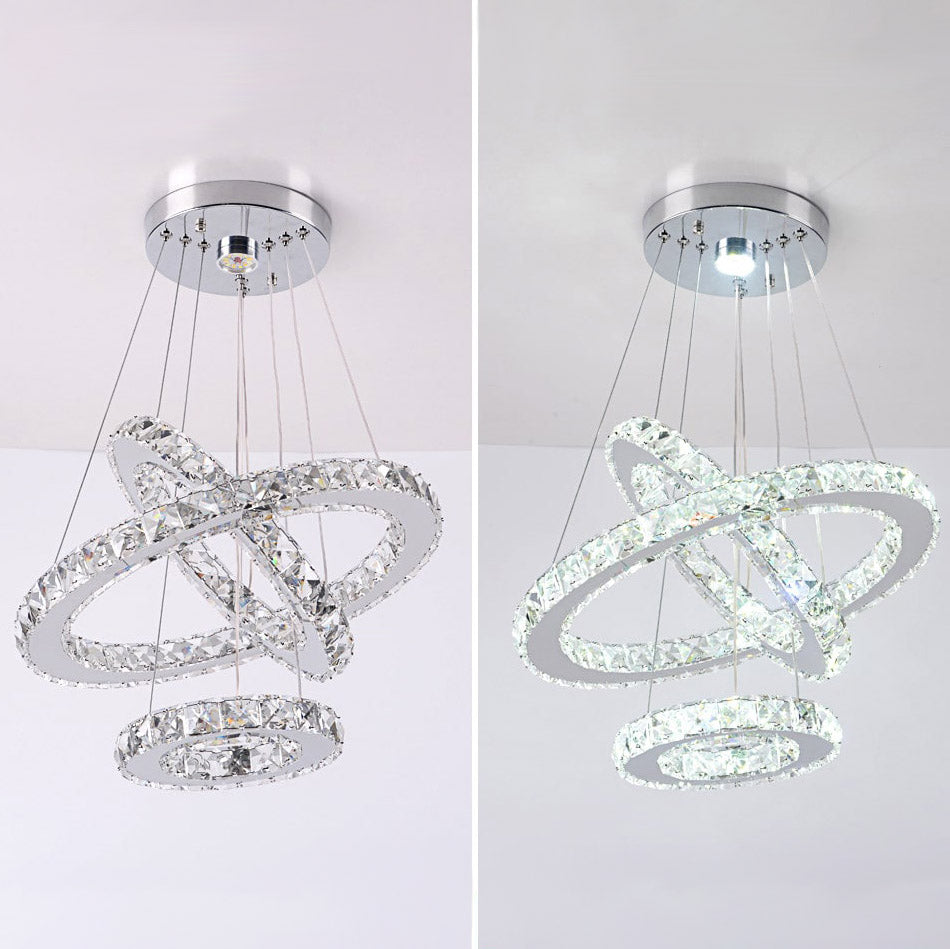 Lustre Anneaux de Cristal <br> Lucido