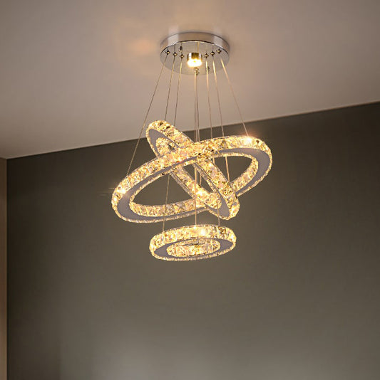 Lustre Anneaux de Cristal <br> Lucido