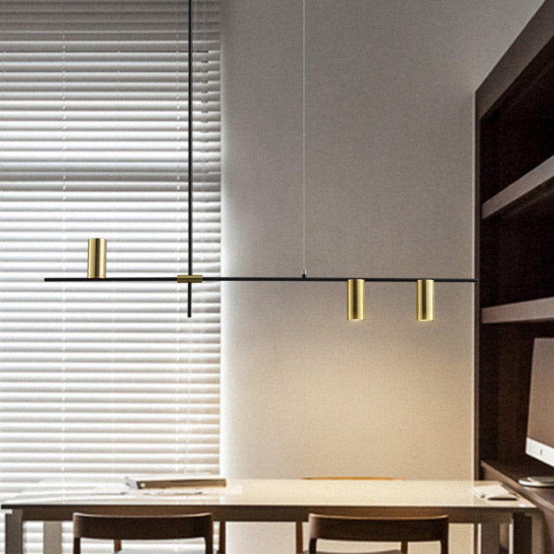 Lustre Métal Noir Et Doré <br> Miscelo