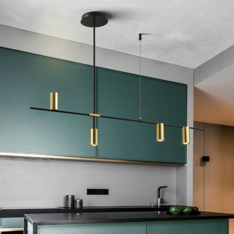 Lustre Métal Noir Et Doré <br> Miscelo