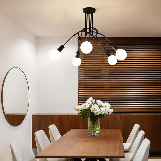 Lustre Moderne Design Noir <br> Braccio