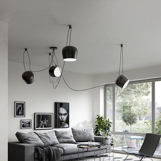 Lustre Noir En Fer <br> Esteso