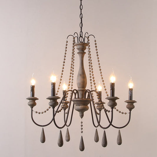 Lustre Suspendu Bois <br> Completato