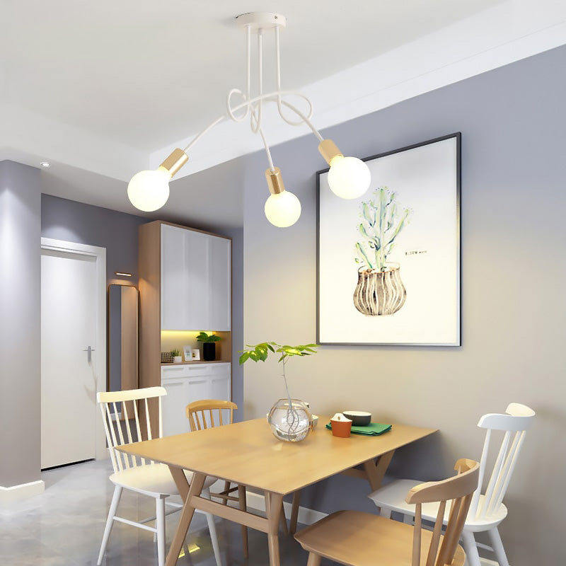 Lustre Suspension Blanc <br> Filiali