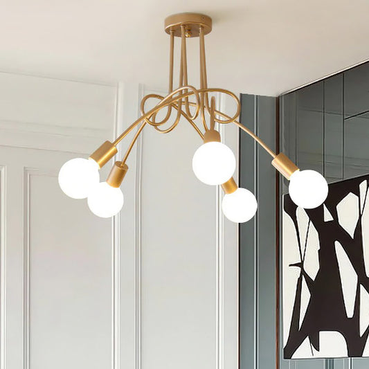 Lustre Suspension Doré <br> Sostioni