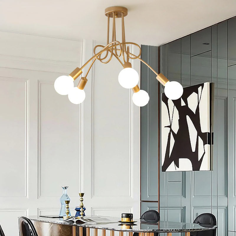 Lustre Suspension Doré <br> Sostioni