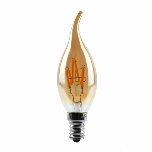 Ampoule LED C35L Filament <br> Culot E14 (Ambrée)