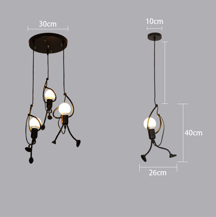 Lustre Noir Fer Forgé <br> Uomo