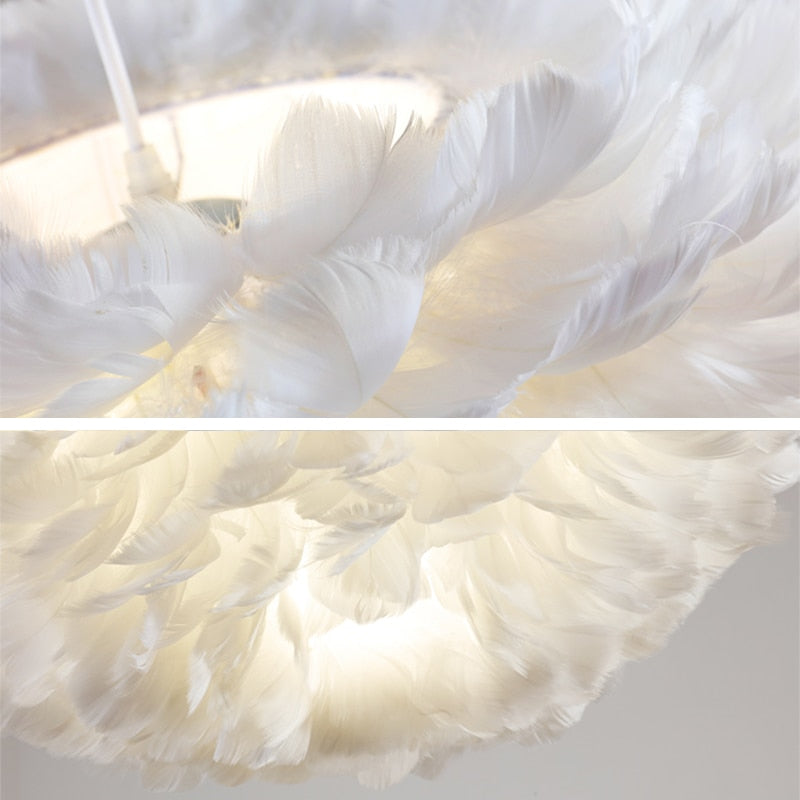 Lustre Boule Plume <br> Struzzo