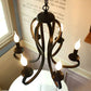 Lustre Fer Forgé Noir <br> Tradizionale