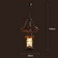 Lustre Industriel Bois Et Fer <br> Rustico