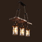 Lustre Industriel Bois Et Fer <br> Rustico