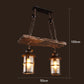 Lustre Industriel Bois Et Fer <br> Rustico
