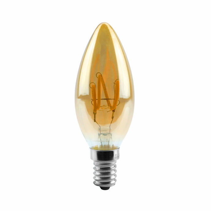Ampoule LED C35 Filament <br> Culot E14 (Ambrée)