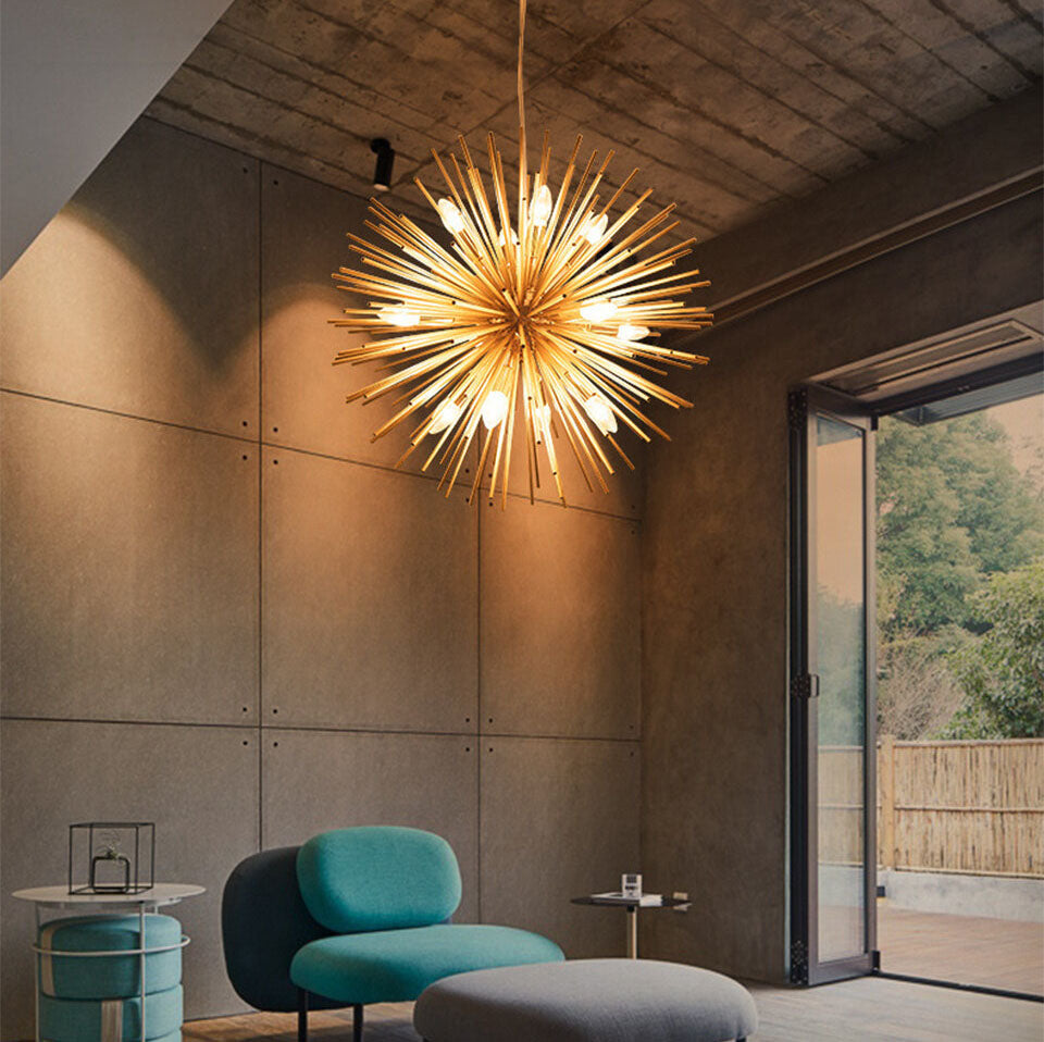 Lustre Boule Or <br> Sole