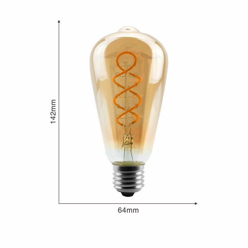 Ampoule LED T45 Filament <br> Culot E27 (Ambrée)